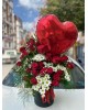 kutuda balonlu gül